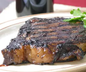 Tender juicy grilled steak. 