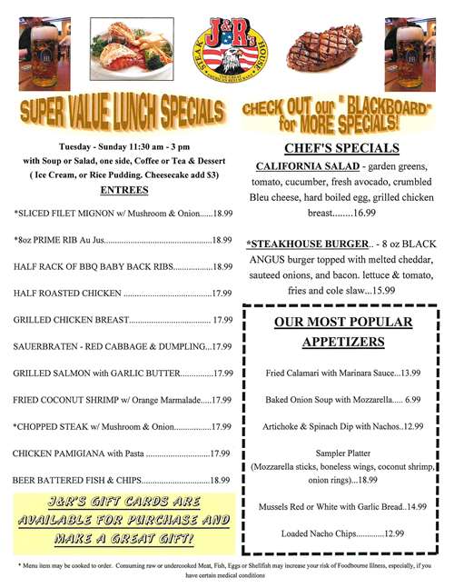 super value lunch specials