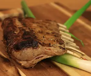 Roast rack of lamb